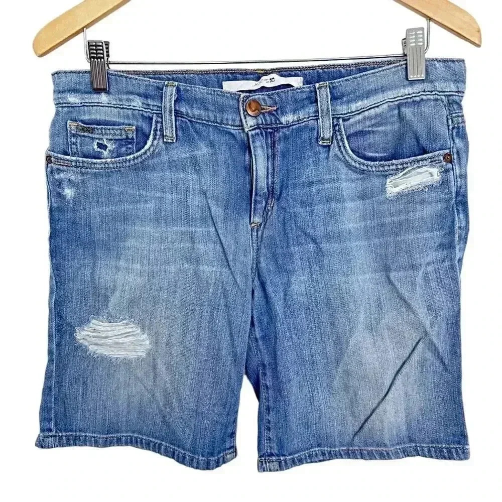 Joe's Jeans Medium Wash Distressed Jean Denim Shorts Low Rise Women's Size 27